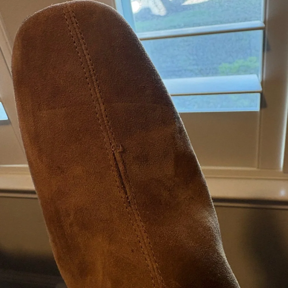 Aquatalia Larra Weatherproof Suede Tan Bootie Size 10